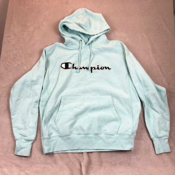Champion Unisex Reverse Weave Hoodie Sweatshirt Large Pullover Casual Pocket Gre - Picture 8 of 9